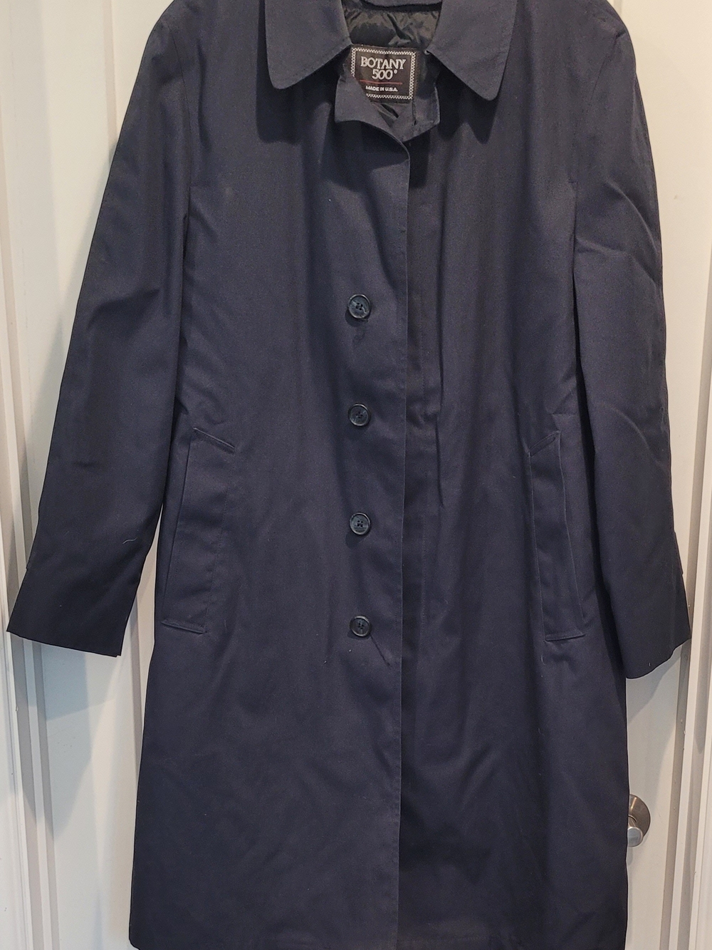 Botany 500 Men's Navy Trench Coat